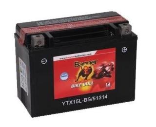 Motobaterie Banner Bike Bull AGM 51314 YTX15L-BS 12V 13Ah 180A (AGM 51314 12V 13Ah)