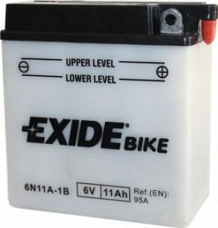 Motobaterie EXIDE 6N11A-1B  6V 11Ah (!!!POUZE OSOBNÍ ODBĚR!!!)