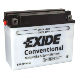 Motobaterie EXIDE E50-N18L-A 12V 20Ah (!!!POUZE OSOBNÍ ODBĚR!!!)