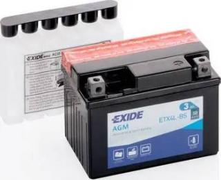 Motobaterie EXIDE ETX4L-BS (YTX4L-BS) 12V 3Ah (Exide ETX4L-BS)