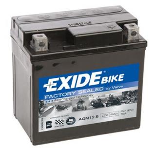 TOP motobaterie EXIDE AGM 12-5 12V 4Ah (motobaterie AGM 12-5)