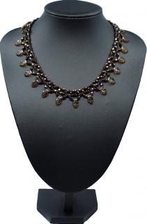 Mijabijoux Hnědý společenský náhrdelník II MB0047
