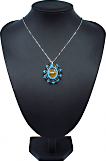 Mijabijoux náhrdelník z minerálu tygří oko II MB0077