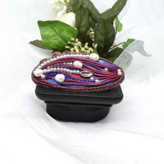 Mijabijoux Spona do vlasů se shibori a perlami II MB00349