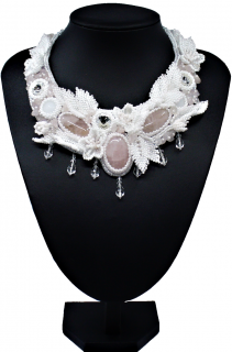 Mijabijoux svatební náhrdelník s růženínem MB0083