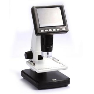 Digitální mikroskop Levenhuk DTX 500 LCD (Digitální USB mikroskop s LCD displejem. Zvětšení: 20-500 x. Fotoaparát: 5,0 Mpx.)