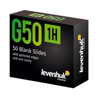 Levenhuk G50 1H Single Cavity Blank Slides, 50 ks (Sklíčka)