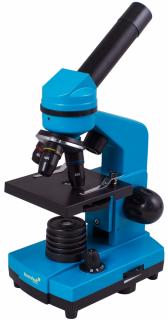 Levenhuk Mikroskop Rainbow 2L Azure (Odolný a snadno použitelný vzdělávací mikroskop s experimentální sadou. Zvětšení: 40-400 x.)