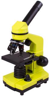Levenhuk Mikroskop Rainbow 2L Lime (Odolný a snadno použitelný vzdělávací mikroskop s experimentální sadou. Zvětšení: 40-400x.)