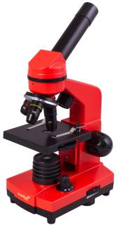 Levenhuk Mikroskop Rainbow 2L Orange (Odolný a snadno použitelný vzdělávací mikroskop s experimentální sadou. Zvětšení: 40-400x.)