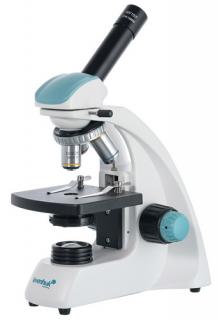Monokulární mikroskop Levenhuk 400M (Zvětšení: 40–400x. Monokulární hlava, achromatické objektivy, LED osvětlení s kolektorem)