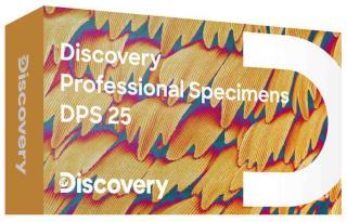Sada mikropreparátů Discovery Prof DPS 25 biologie, ptáci, atd. (Preparáty lze používat s mikroskopy jakékoliv značky. Obor studia: botanika, mykologie, zoologie, ornitologie a bakteriologie)
