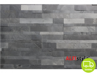 ALFIstick ® - 3D samolepicí kamenný obklad, černá břidlice, ESP003 Barva: břidlice černá