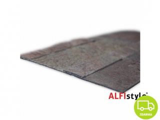 ALFIstick ® - 3D samolepicí kamenný obklad, měděná břidlice, ESP004 VZOREK Barva: Kamenný obklad z břidlice v měděné barvě