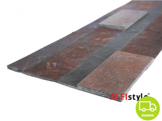ALFIstick ® - 3D samolepicí kamenný obklad se železným povrchem, hnědý, ESP016 VZOREK Barva: kamenný obklad se železným povrchem v hnědé barvě
