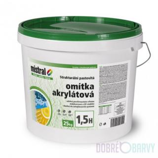 Mistral omítka akrylát/bezpříplatkový/Symphony/25kg hmotnost: zrnitost 1,5mm