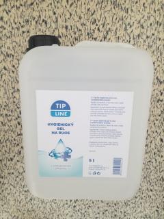 TIP LINE hygienický gel na ruce s antibakteriální přísadou 5L hmotnost: 5l