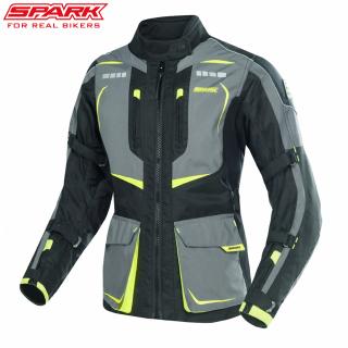 Dámská moto textilní bunda Spark Lady Pacer fluo žlutá Velikosti: M