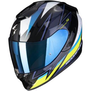 Moto přilba SCORPION EXO-1400 EVO AIR THELIOS černo-modro-neonově žlutá Velikost: 2XL