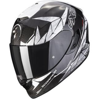 Moto přilba SCORPION EXO-1400 EVO CARBON AIR ARANEA černo-bílá Velikost: 2XL