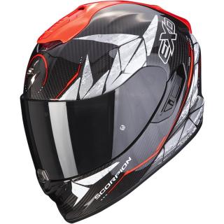 Moto přilba SCORPION EXO-1400 EVO CARBON AIR ARANEA černo-neonově červená Velikost: 2XL