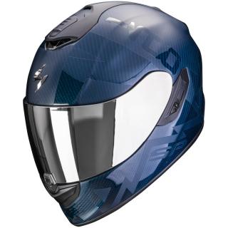 Moto přilba SCORPION EXO-1400 EVO CARBON AIR CEREBRO modrá Velikost: 2XL