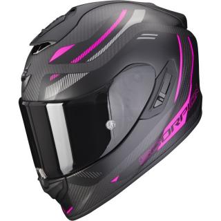 Moto přilba SCORPION EXO-1400 EVO CARBON AIR KYDRA matná černo-růžová Velikost: XS