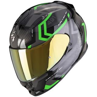 Moto přilba SCORPION EXO-491 SPIN černo-zelená Velikost: 2XL