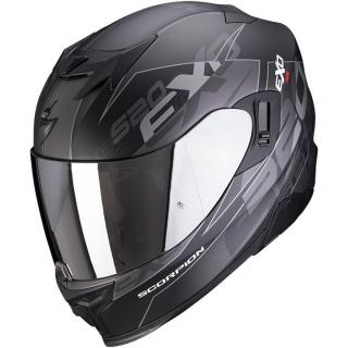 Moto přilba SCORPION EXO-520 EVO AIR COVER matná černo-stříbrná Velikost: XL