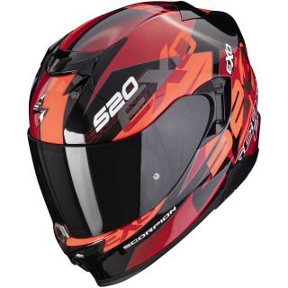 Moto přilba SCORPION EXO-520 EVO AIR COVER metalická černo-červená Velikost: M