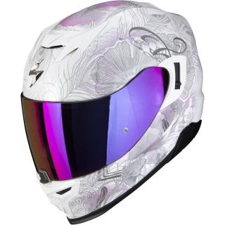 Moto přilba SCORPION EXO-520 EVO AIR MELROSE perleťově bílo-růžová Velikost: L