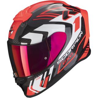 Moto přilba SCORPION EXO-R1 EVO CARBON AIR SUPRA černo-červená Velikost: L