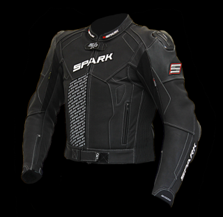 Pánská kožená moto bunda Spark ProComp, černá Velikost: 2XL