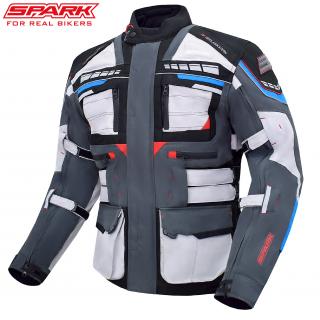 Pánská textilní moto bunda Spark Avenger EVO trikolor Velikost: XL