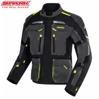 Pánská textilní moto bunda Spark Razor černo-žlutá Velikost: 2XL