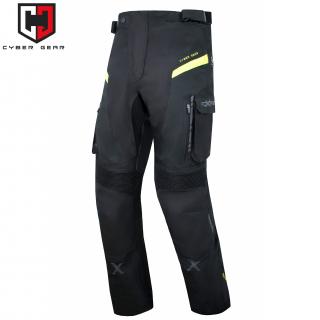 Pánské textilní moto kalhoty CYBER GEAR FOXTROT černo-žluté Velikost: L