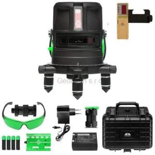 Křížový laser ADA ProLiner 4V Green + přijímač - zelený paprsek