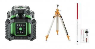 Rotační laser ADA Rotary 500 HVG + stativ s klikou a lať