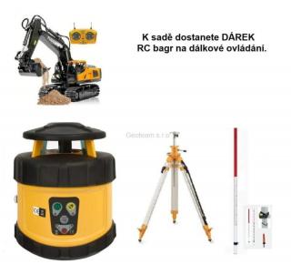Rotační laser FKD FRE-205R s dárkem + stativ s klikou + lať
