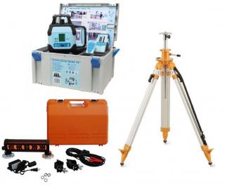 Rotační laser Hedü S3 sklonový + příjímač pro zemní stroje a stativ
