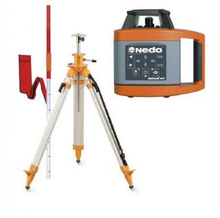 Rotační laser Nedo Sirius HV + stativ s klikou a lať