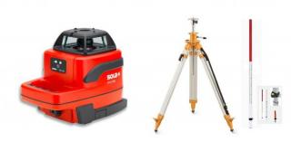 Rotační laser Sola EVO 360 + stativ s klikou a lať