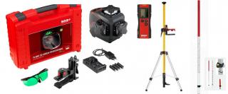 SOLA - Plano 3D Green professional + přijímač + rozpěrná tyč se stativem + lať