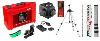 SOLA - Plano 3D Green professional + přijímač + stativ s klikou + lať 2,5m