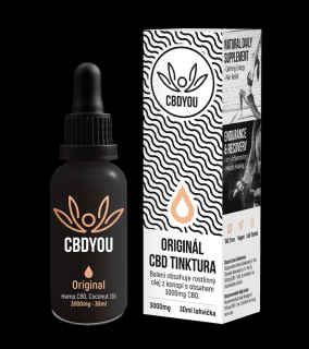 CBD You CBD tinktura 3000mg (10%) různé příchutě Obsah CBD: 3000mg, Příchuť: Original