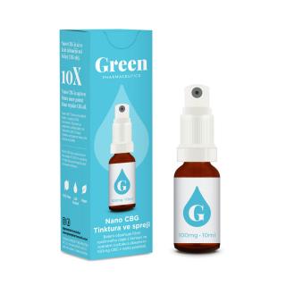 Green Pharma Spray Nano CBG - 100mg/300mg (10%) Obsah CBD: 100mg (objem 10ml)