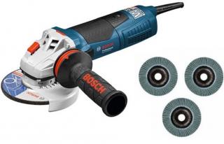 Bruska úhlová 125mm, 1900W, regulace+3x lamelový  kotouč  BOSCH