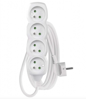 EMOS Prodlužovací kabel 7 m / 4 zásuvky / bílý / PVC / 1 mm2
