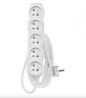 EMOS Prodlužovací kabel 7 m / 5 zásuvek / bílý / PVC / 1 mm2