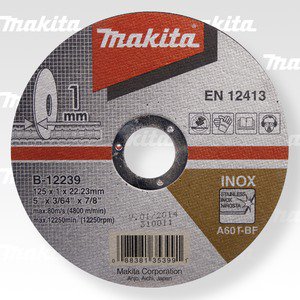 Makita B-12239, řezný kotouč 125x1x22 nerez=oldP-53023=newE-03040